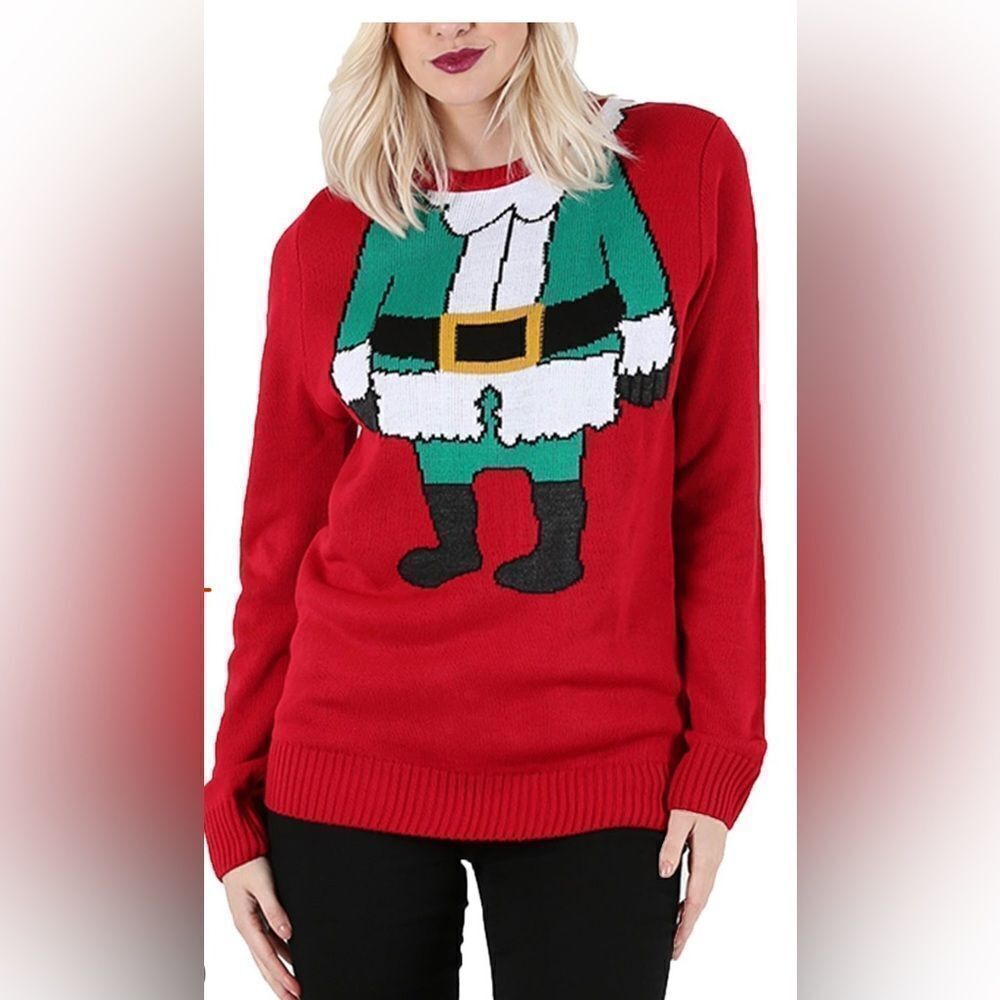 H&M Womens Ladies Knitted Christmas Xmas Oversized Baggy Jumper Size M